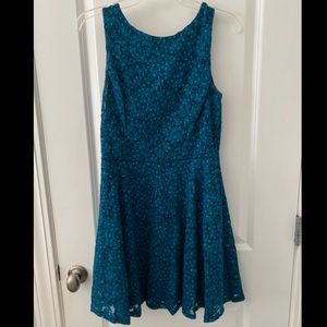 Teal glitter dress
